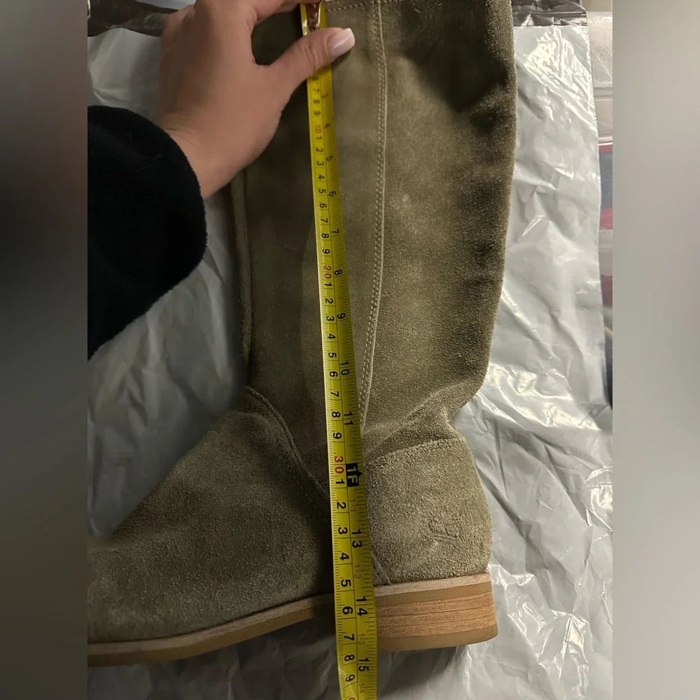 Womens Timberland Rangeley 8124R Light Olive Leather Pull On Tall Boots size 5.5